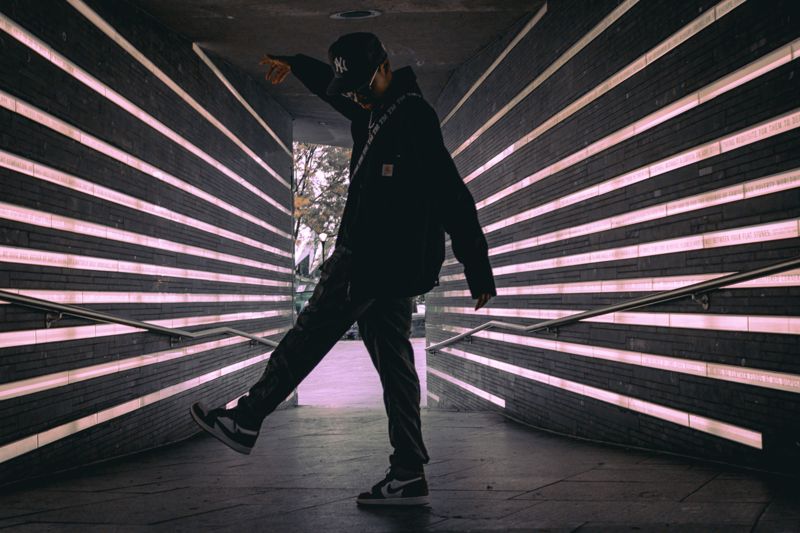 A dancer in the light. Photograph by Isaiah Sanchez.
