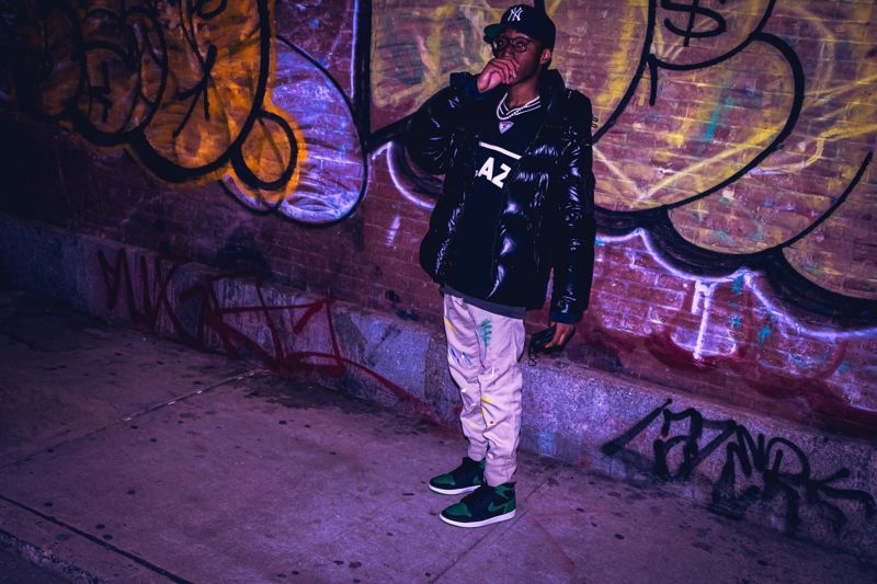 Graffiti and a figure. Photograph by Isaiah Sanchez.