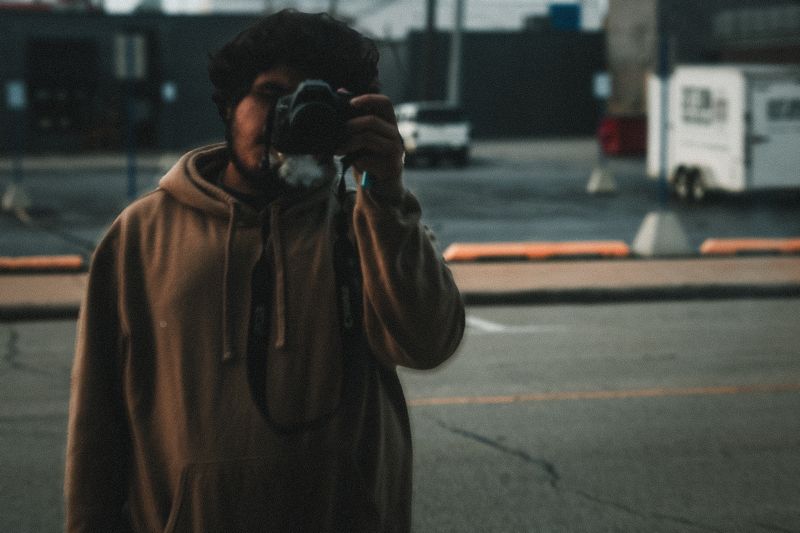 Behind the camera. Photograph by Isaiah Sanchez.