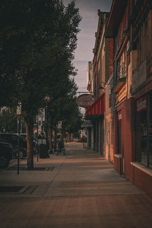 Storefront, golden hour. Photograph by Isaiah Sanchez.