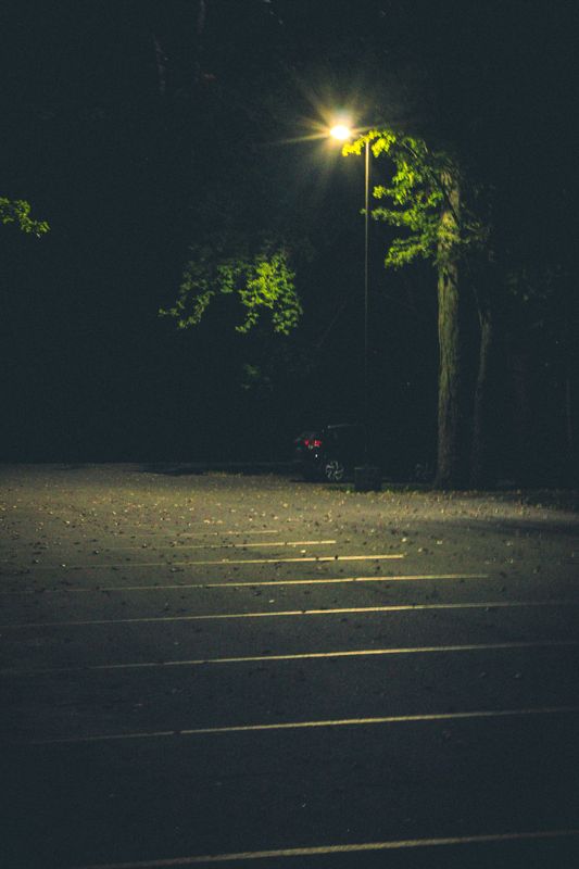 Under the one streetlight — from Graveyard Shift. Photograph by Isaiah Sanchez.