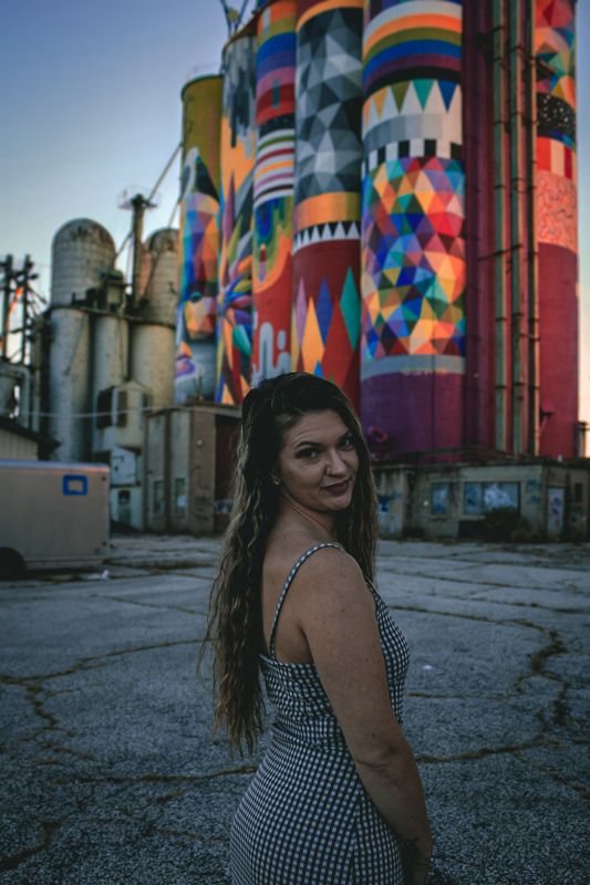 Against the painted wall — from Michigan. Photograph by Isaiah Sanchez.