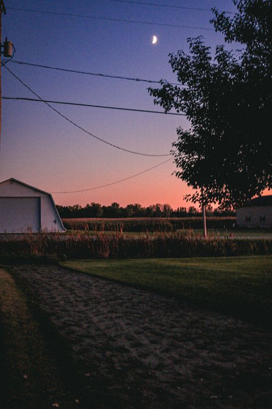 Dusk over the fields. Photograph by Isaiah Sanchez.